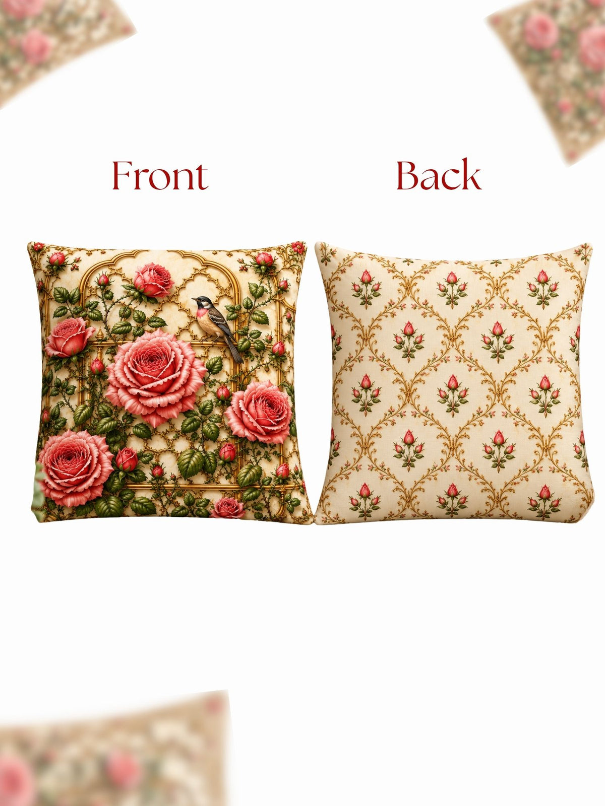 Botanical Garden Micropeach Pack of 5 Cushion Covers (40 x 40 cm )