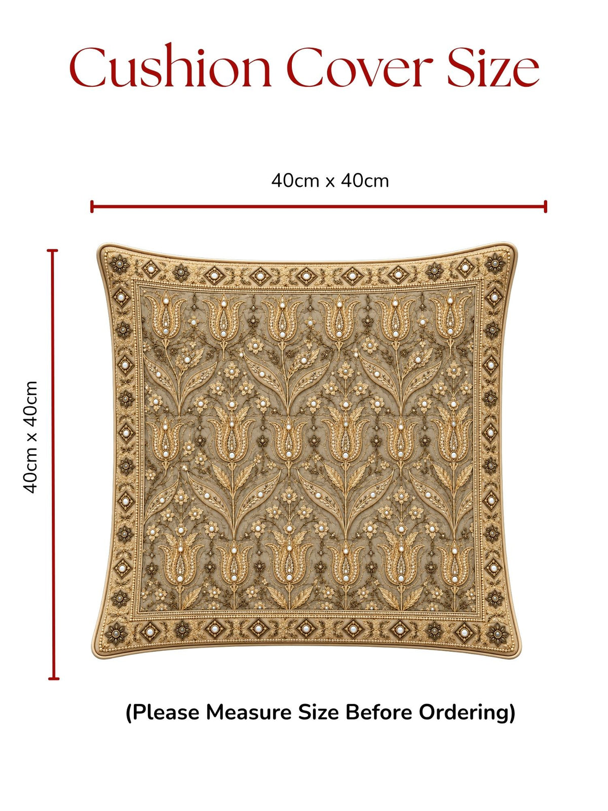 Mirror Tales Micropeach Pack of 5 Cushion Covers (40 x 40 cm )