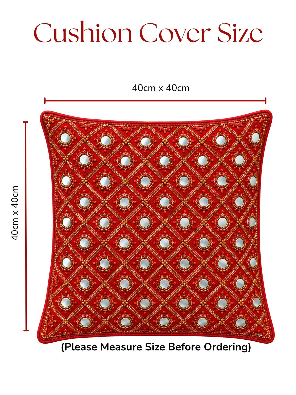 Mirror Tales Micropeach Pack of 5 Cushion Covers (40 x 40 cm )