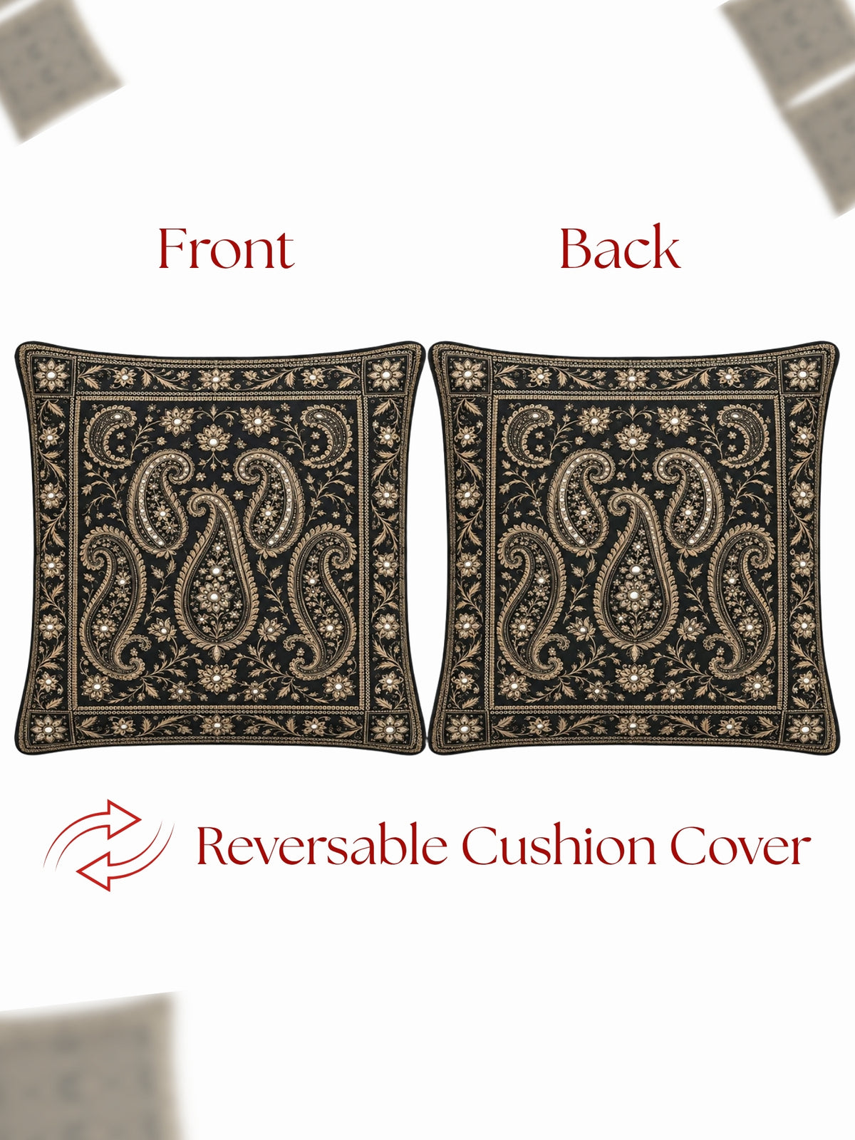 Mirror Tales Micropeach Pack of 5 Cushion Covers (40 x 40 cm )