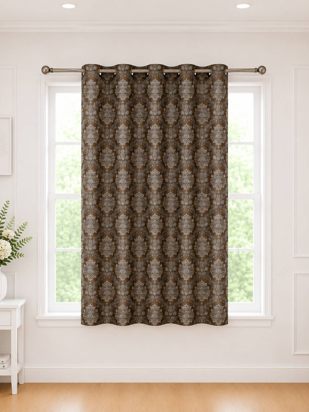 Daisy 200 GSM Polyester Knitted 60% Light Filtering Window Curtain