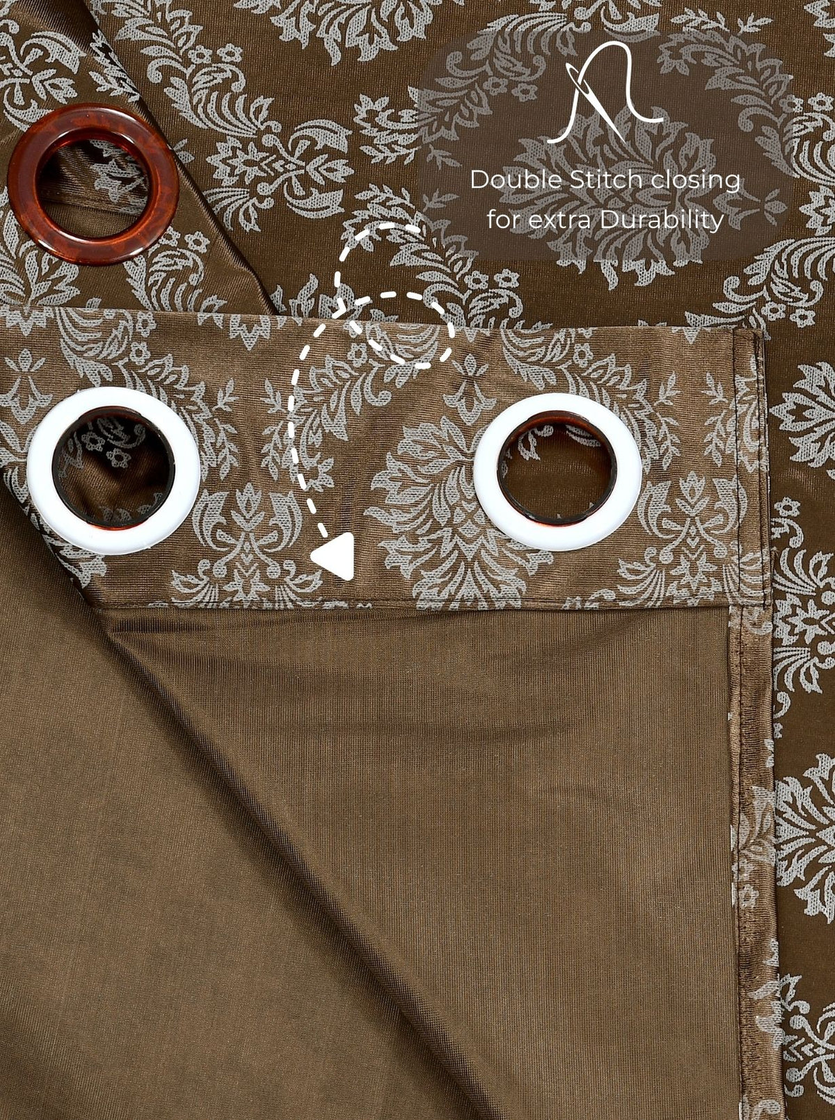 Daisy 200 GSM Polyester Knitted 60% Light Filtering Window Curtain