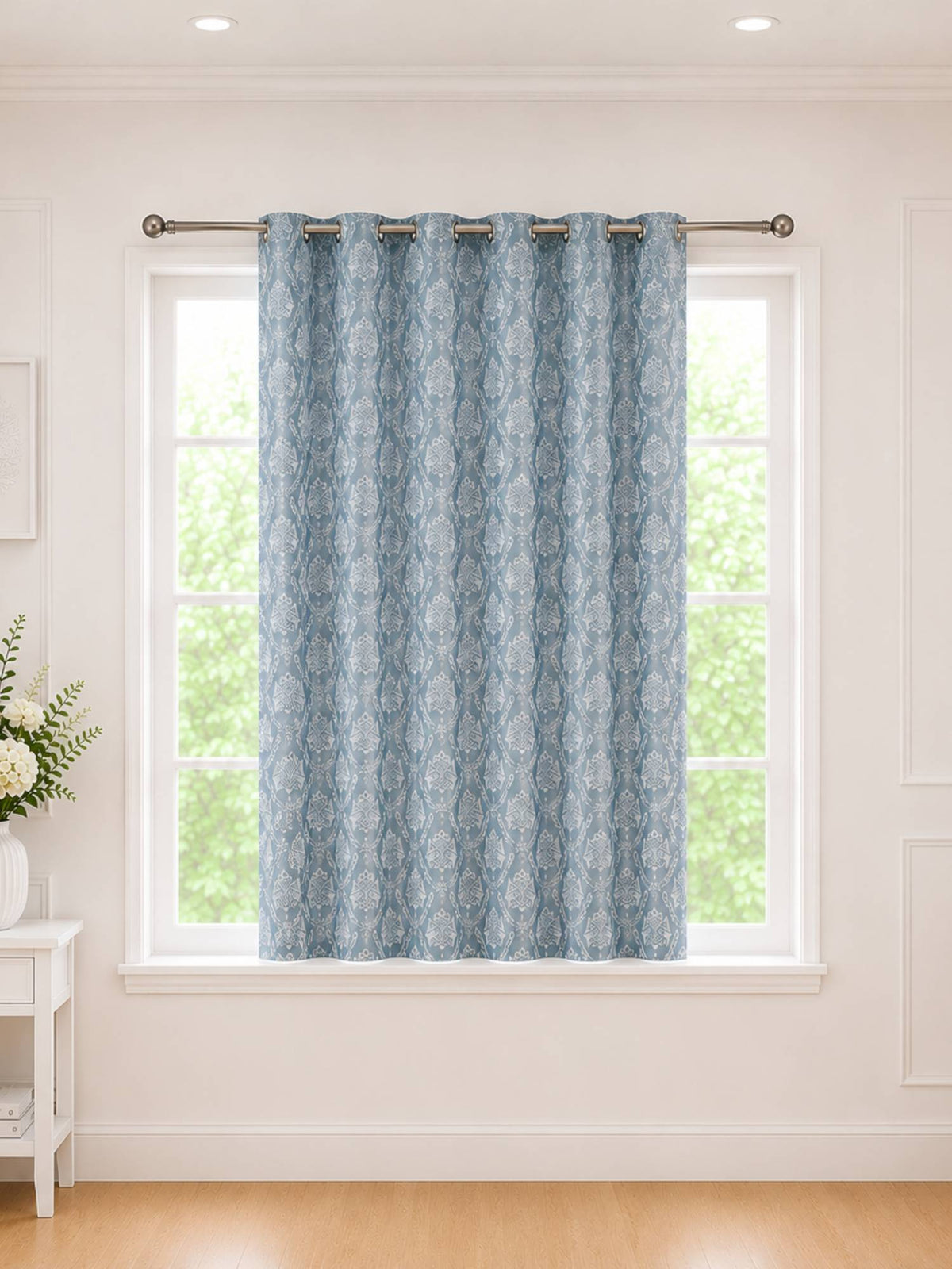 Daisy 200 GSM Polyester Knitted 60% Light Filtering Window Curtain