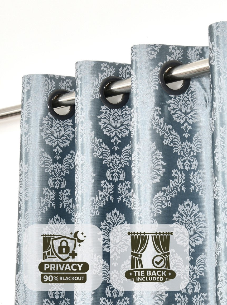 Daisy 200 GSM Polyester Knitted 60% Light Filtering Window Curtain
