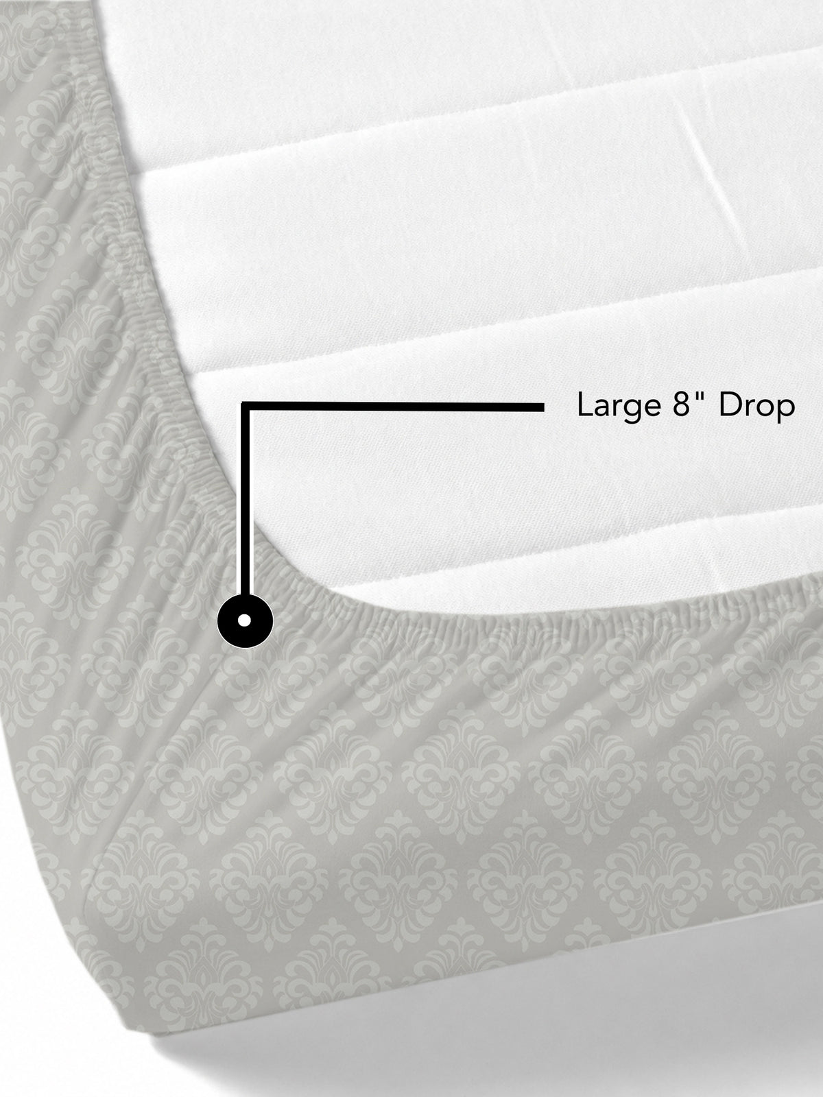 Jasmine 115 GSM Embossed Jacquard Micropeach Bedsheet with 2 Pillow Covers