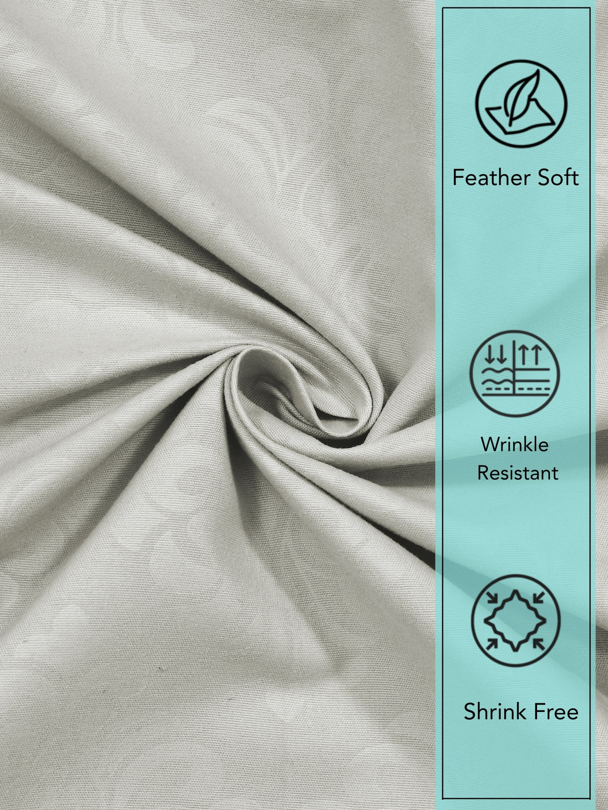 Jasmine 115 GSM Embossed Jacquard Micropeach Bedsheet with 2 Pillow Covers